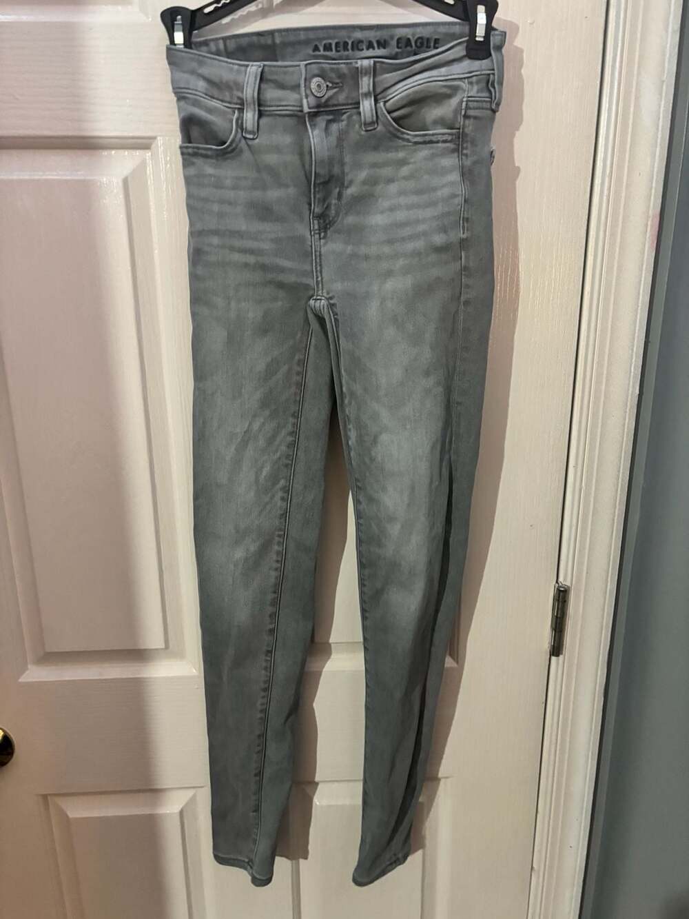 American Eagle Jeans Size 000 Gray Skinny Denim Pants